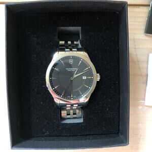 Victorinox Men's Alliance Black Dial Stainless Steel Swiss Army Watch